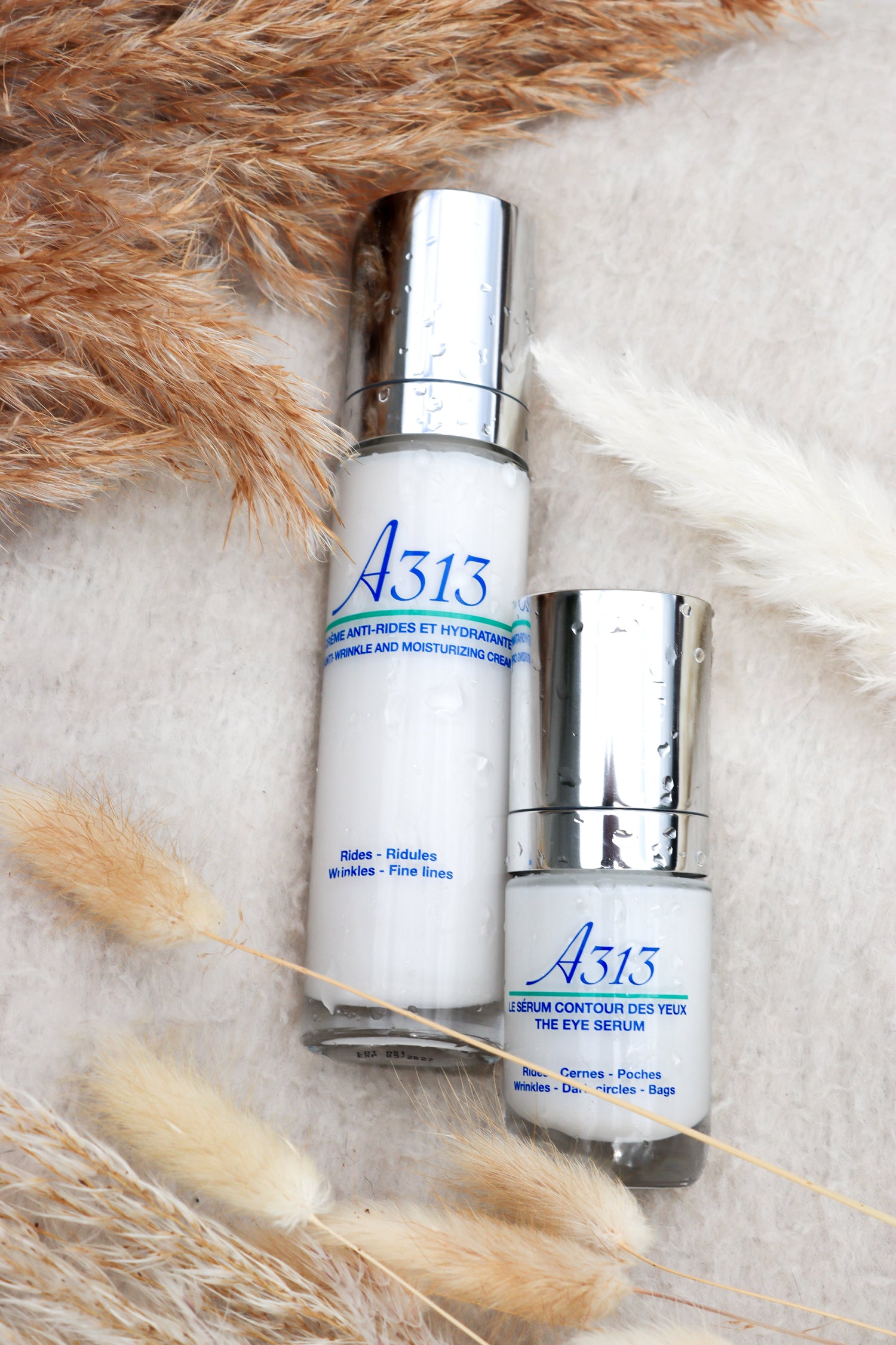 A313 eye contour serum and anti-wrinkle cream with vitamin A